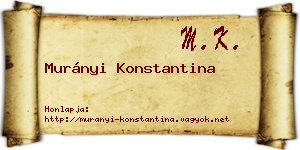 Murányi Konstantina névjegykártya